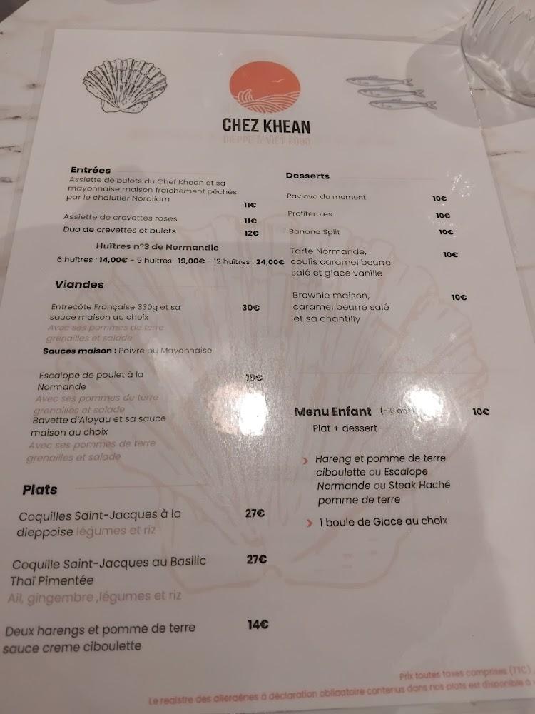 CHEZ KHEAN - Menu Image 1
