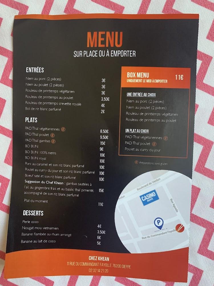 CHEZ KHEAN - Menu Image 3