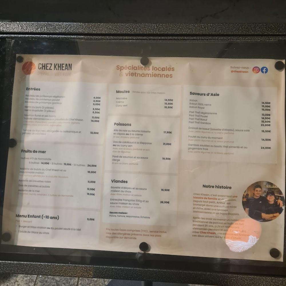 CHEZ KHEAN - Menu Image 4